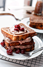 Double Chocolate Cherry Cheesecake French Toast
