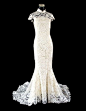 Ivory lace qipao