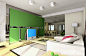 客厅现代客厅电视绿色背景墙装修效果图欣赏