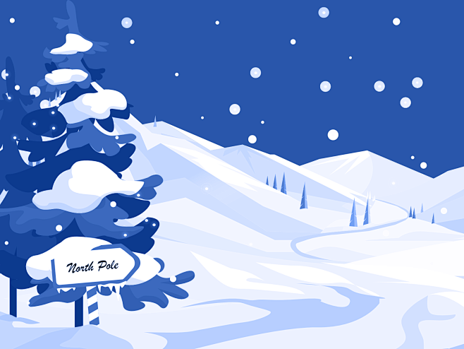 12月7日 - 北极雪风景风景例证雪雪剥...