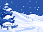 12月7日 - 北极雪风景风景例证雪雪剥落北极12月出现日历传染媒介例证