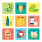 Health & Sport Illustration set : New flat vector illustration set for Shutterstock