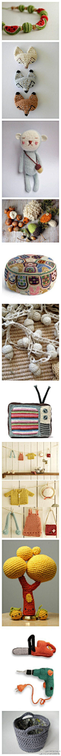 毛线编织的小手工~好萌哟~~~喜欢各种zakka风的小杂物，就关注@zakka风的杂货铺