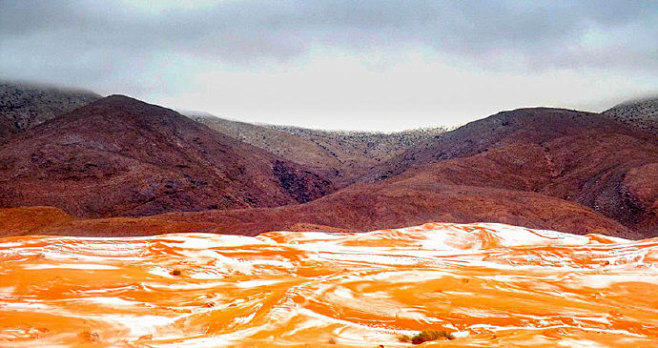 撒哈拉大沙漠37年来首次降雪