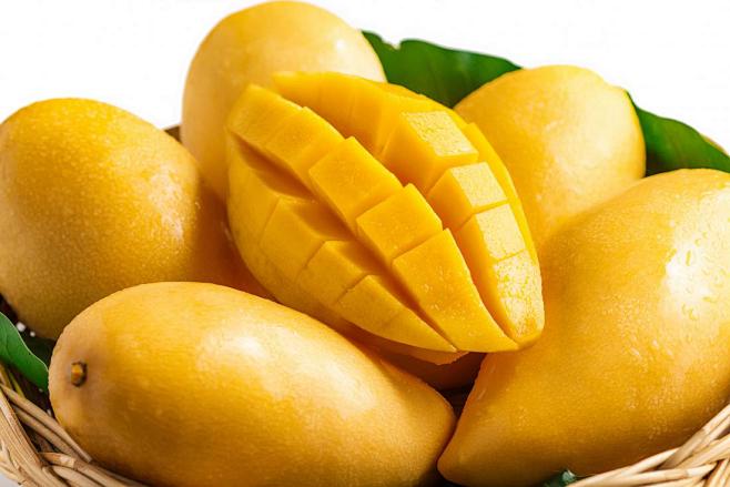 Mangoes chopped and ...