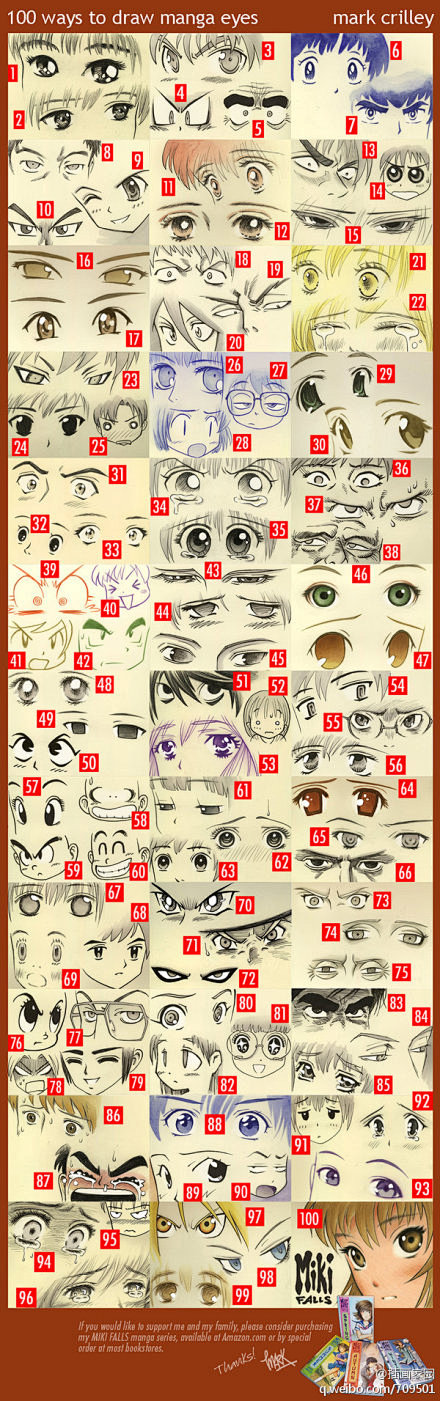 漫画眼睛的100种画法~【markcri...