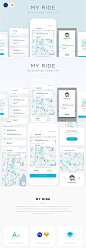 出租车叫车手机移动应用程序APP UI KITS 