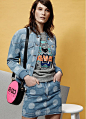 KENZO Denim Dots & Stripes Jacket: 