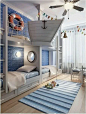 海军风格的卧室设计