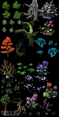 各种植物（海底，沙漠，仙侠，枯树）+全部源文件(少量带有PSD),微元素,游戏资源,游戏素材,下载,游戏美术www.element3ds.com - E3D