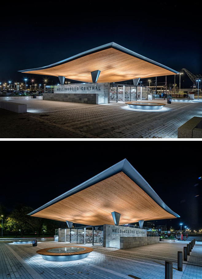 瑞典赫尔辛堡火车站的入口设计简介-建筑设...