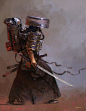 Post Apocalyptic Ronin, giorgio baroni : Post Apocalyptic Ronin for the Character Design Challenge on Facebook