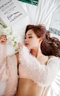 ◇ ◆Um Ji Eun｜141003｜CHUU更新（OREAM GIRL香槟粉蕾丝Bra_严智恩