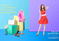 享受购物乐趣海报PSD模板Enjoy shopping poster template#ti289a7913 :  