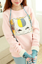 2013学生秋装外套新款韩版女装长袖套头卫衣休闲宽松卡通猫头可爱-淘宝网