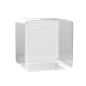 黑白简约透明立体3D棱镜水晶玻璃不规则图形设计素材_免抠PNG