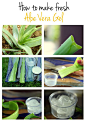 how to make fresh aloe vera gel....this will come in handy someday being we just picked up a aloe Vera plant at the farmers market!