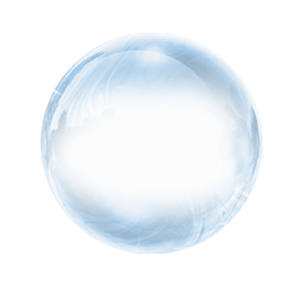 透明蓝色气泡水珠
