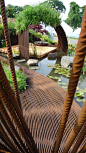 Water Gems' award winning Gardening Scotland woven rebar entry