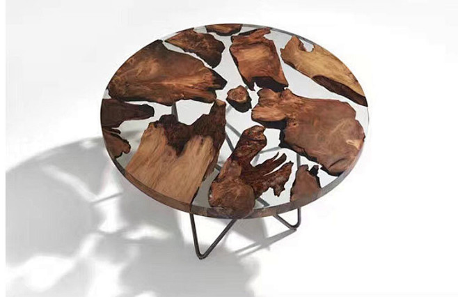 树脂圆桌实木圆桌设计风格异形圆桌餐桌茶几...