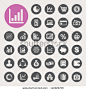 Business and finance icon set.Illustration eps10 - stock vector