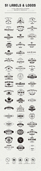 51 Labels and Logos | #labels #logos | Download: http://graphicriver.net/item/51-labels-and-logos/10402585?ref=ksioks