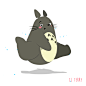 跟着胖龙猫一起来做运动吧。丨（gif动图）来自澳洲动画师CL Terry。