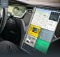 Tesla Interface Concept : Inspired by the 17 inch touchscreen of Tesla's awesome Model S we designed an interface concept for a new generation of car infotainment systems. Based on Teslas current interface we designed a concept using responsive widgets th