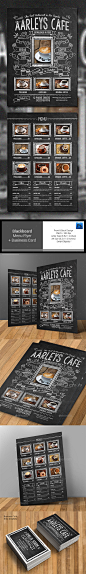 Blackboard Food Menu Flyer - Food Menus Print Templates