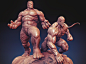 Hulk & Venom, Bhavesh Panchal : A fun mash up of some of my earlier sculpts
