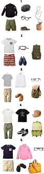 #单品搭配# 男 Vol.6，1的衬衫mastermind japan鞋visvim帽beams，4的包包为undercover，5的包Marc by Marc Jacobs