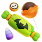 Candies With Lollipop  3D Icon