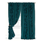 Wandering Pleats Curtain, Turquoise