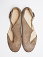 法国设计师品牌silent damir doma 水洗牛皮做旧凉鞋（杏色） 药