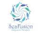 SeaFusion水疗 水疗馆logo 鱼群 旋转 围绕 水产 蓝色 商标设计  图标 图形 标志 logo 国外 外国 国内 品牌 设计 创意 欣赏