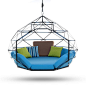 Kodama Zomes: Hanging Geodesic Seats & Beds: 