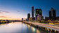 General 1920x1080 Australia Brisbane city cityscape skyscraper river reflection sunset