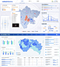 浅色系可视化大屏数据看板界面-源文件