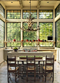 Verdant, sunlit kitchen of the Marsh Residence in Birmingham, AL