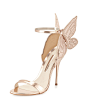 Sophia Webster Chiara Butterfly Wing Ankle-Wrap Sandal, Gold