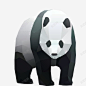 手绘立体色块拼接大熊猫 设计图片 免费下载 页面网页 平面电商 创意素材