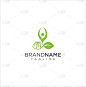 creative yoga leaf logo dna wellness logo icon