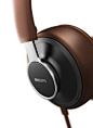 Check this out on leManoosh.com: #Brown #Chrome #Circle #Comfort #Headphones #Leather #Metal #Philips