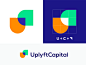 U + C +箭头标志概念为UplyftCapital标记加密货币现代铜趋势趋势值得信赖uc加密金融经济刻字品牌品牌向上lyft图标徽标箭头隐藏增长财务uc字母会标