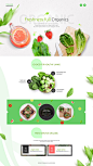有机蔬菜水果食材网页PSD模板Food web template#tiw348f4101 :  