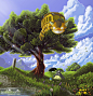 Totoro and Catbus by Syntetyc on deviantART