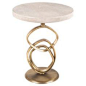 "Chital" Breakfast Table in Cream Shagreen and Bronze-Patina Brass by Kifu Paris For Sale at 1stdibs