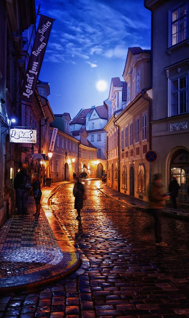 布拉格的街道，捷克共和国