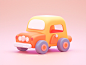 Mini yellow car by kylor on Dribbble