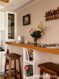舒适厨房吧台效果图—土拨鼠装饰设计门户